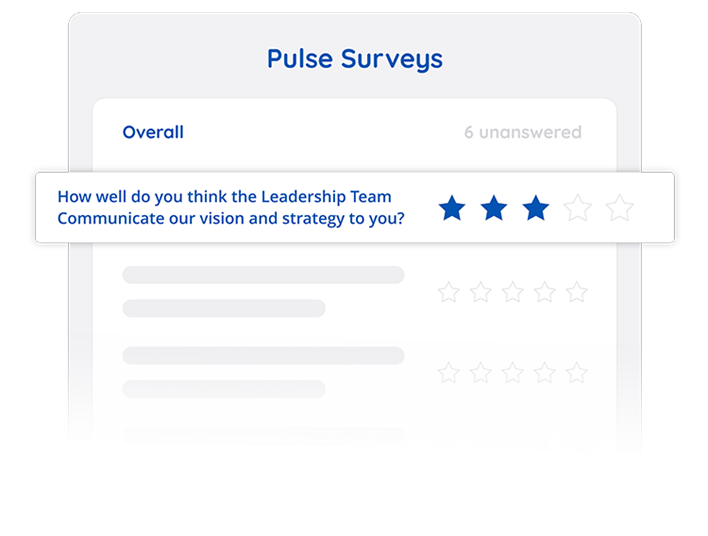 Oak Intranet pulse survey example