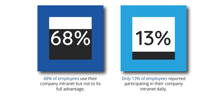 Company intranet daily statistics